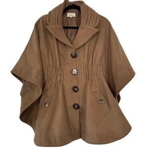 Rewind Cape Coat | Women’s Size L| Brown(camel)